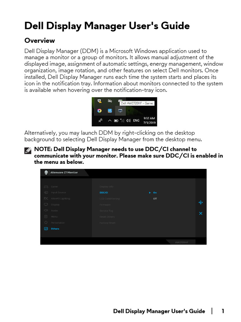 Dell Aw2720hf Monitor Users Guide2 en Us | PDF | Icon (Computing ...