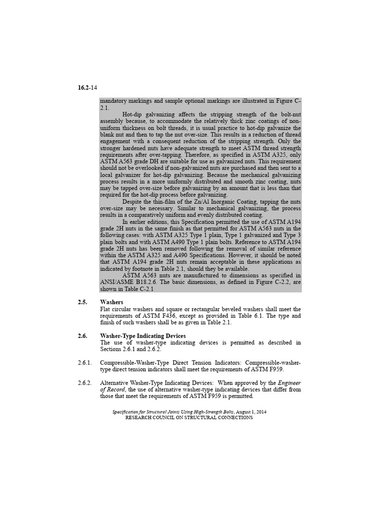 RCSC-Sec 4 | PDF | Screw | Nut (Hardware)