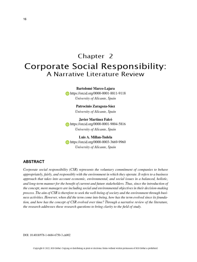 Corporate-Social-Responsibility-A-Narrative-Literature-Review | PDF