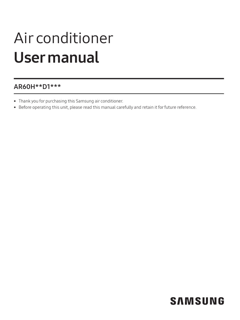 User_Manual | PDF | Air Conditioning | Waste Management