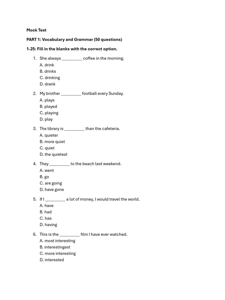 Mock Test | PDF