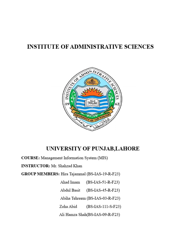 Institute of Administrative Sciences | PDF