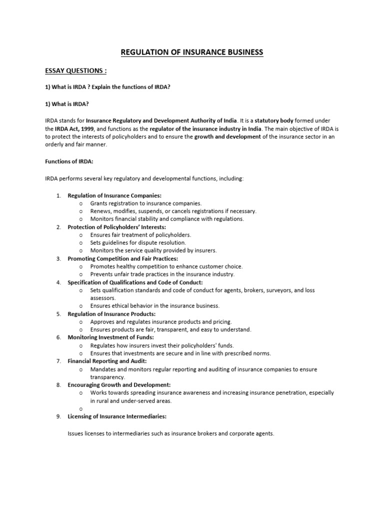 RIB NOTES (1) | PDF | Insurance | Life Insurance