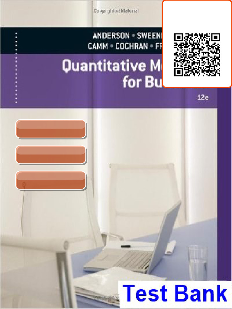 Quantitative Methods for Business 12th Edition Anderson Test Bank ...