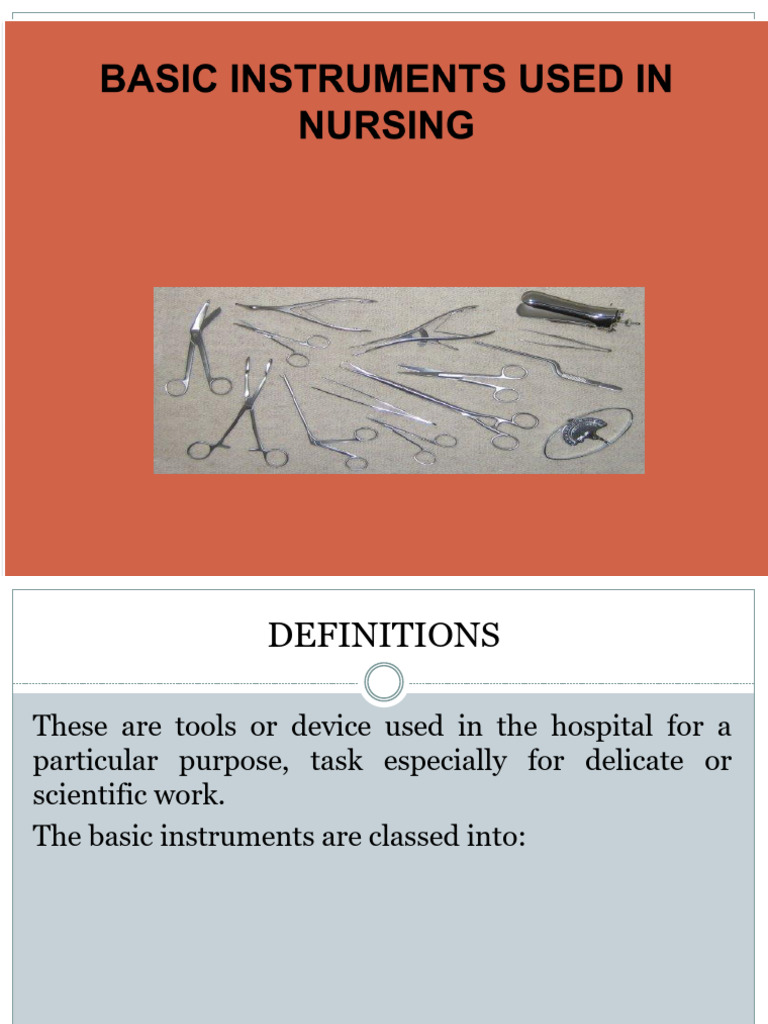 Basic Nursing Instruments | PDF