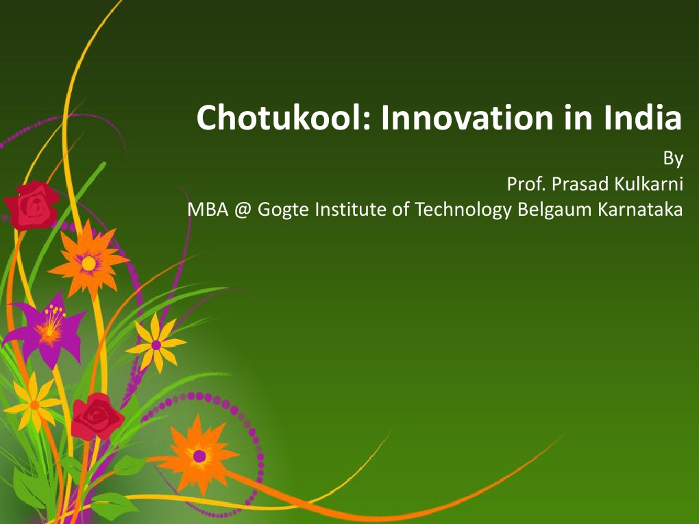 Chotukool: Innovative Cooling for Rural India | PDF
