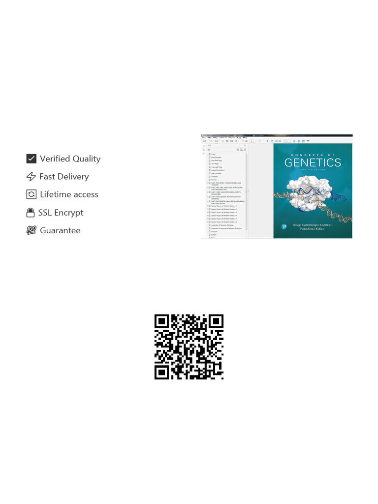 Original PDF Concepts of Genetics 12th Edition available any format ...