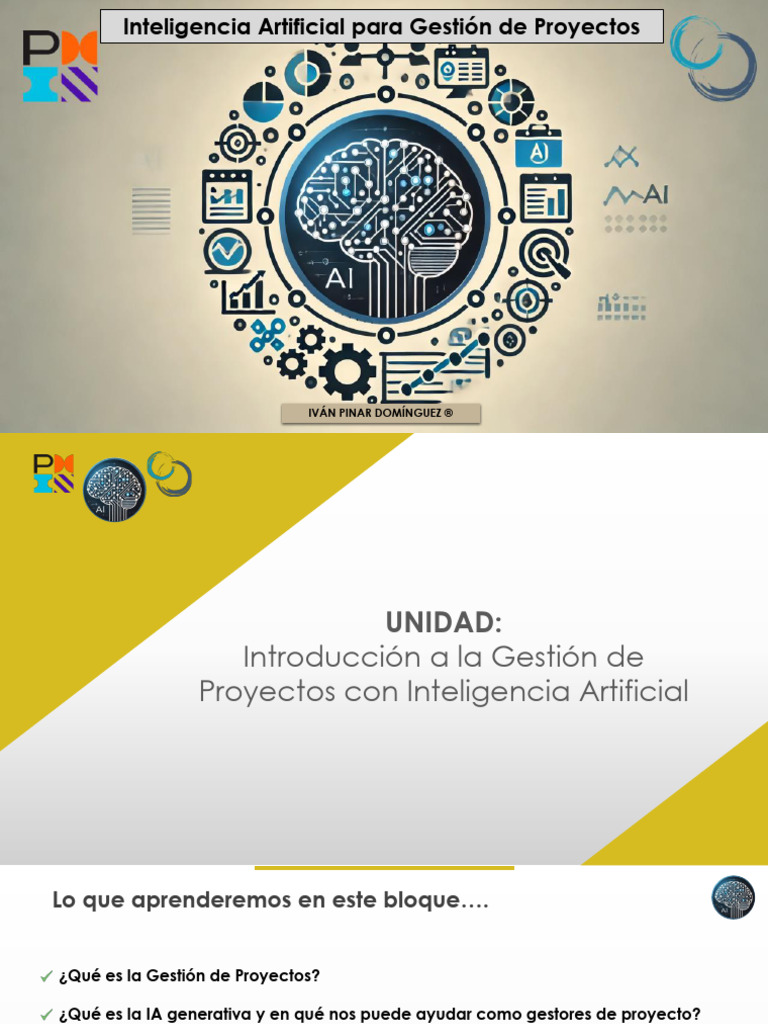 Diapositivas y Prompts - Curso IA para Gestin de Proyectos | PDF