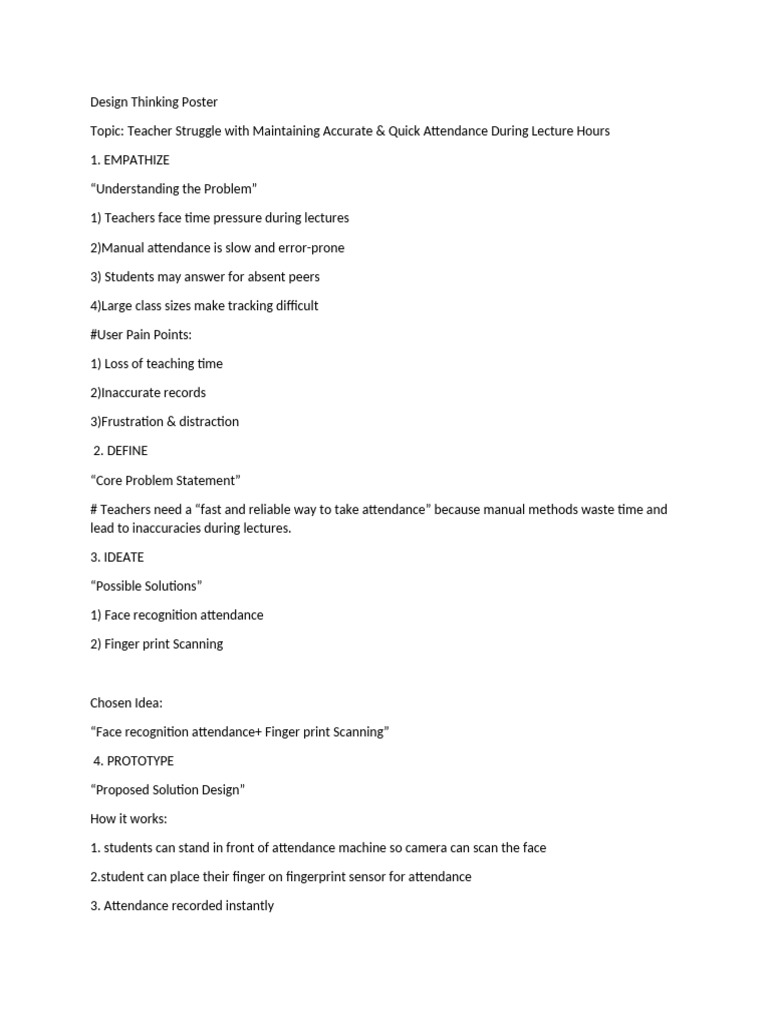 Design Thinking Poster | PDF