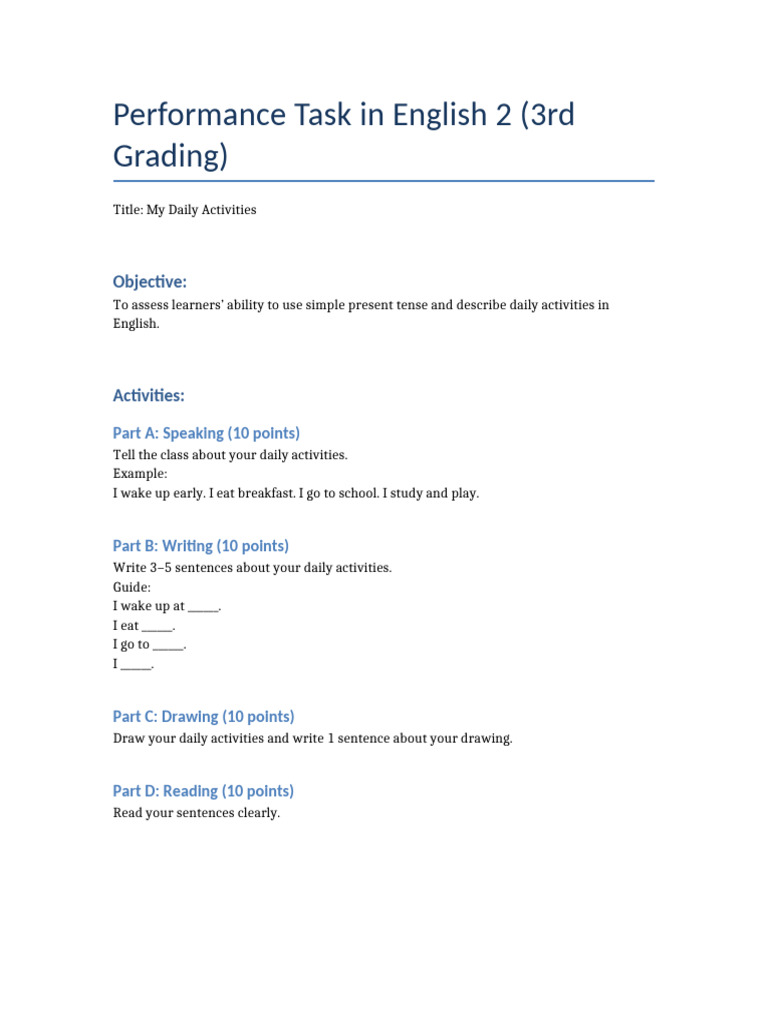 Grade2 English 3rd Grading | PDF