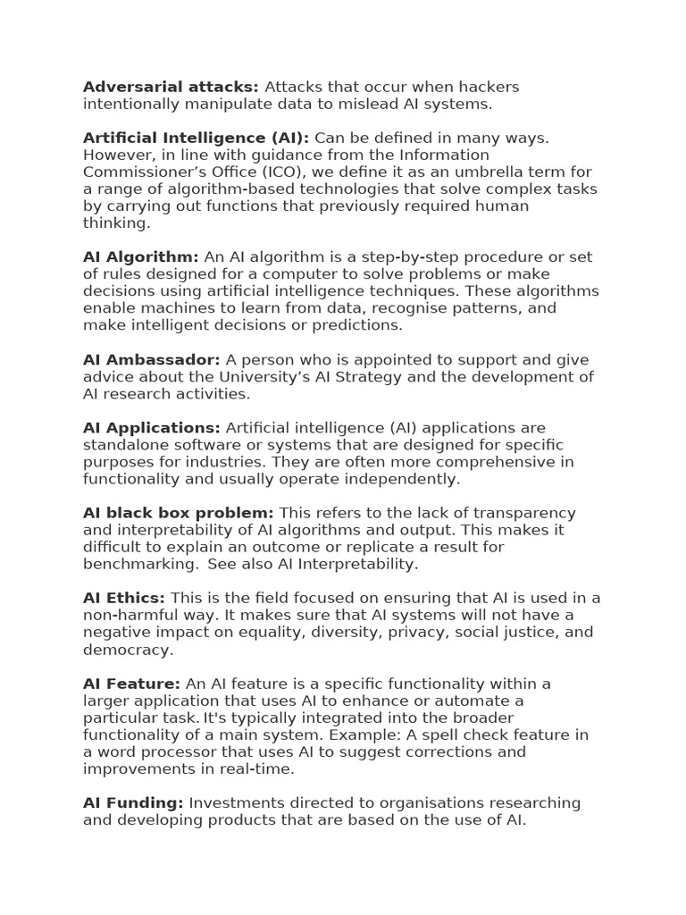 AI Glossary | PDF