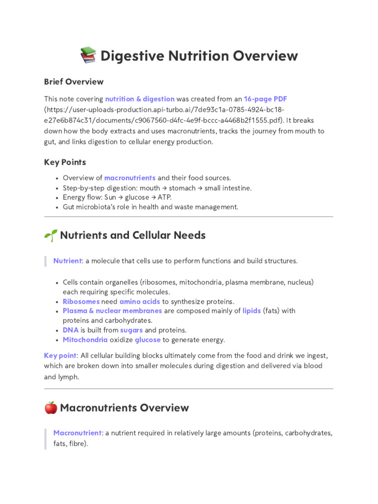 science unit 3 notes | PDF | Digestion | Cellular Respiration