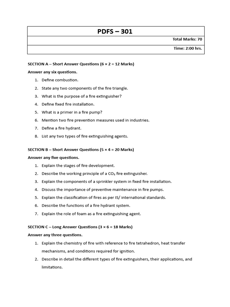 PDFS 301 | PDF | Fires | Pump