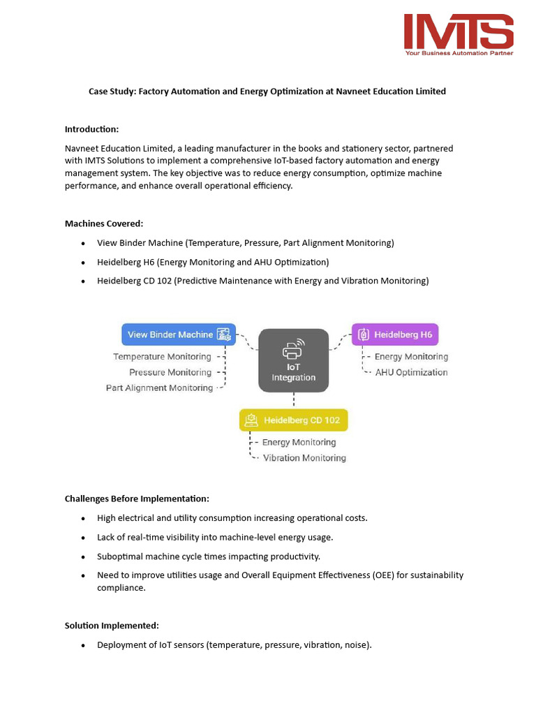 Case Study - Navneet Energy Optimization | PDF | Internet Of Things ...