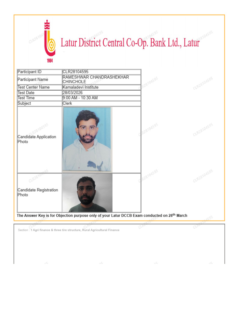 Ldcc Response Sheet | PDF