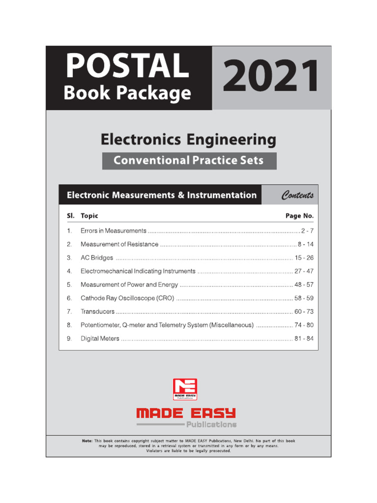 Electrical Electronic Measurements | PDF