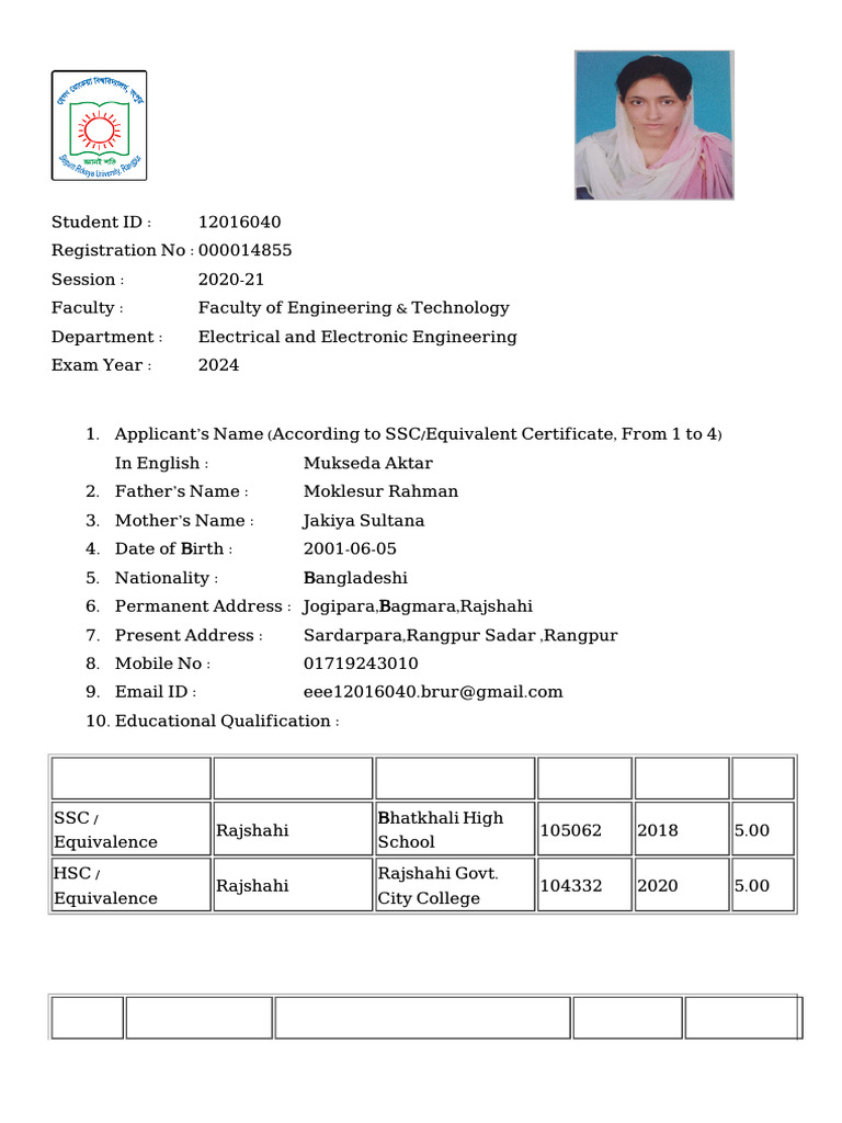 Form Fill Up | PDF | Thesis | Electrical Engineering