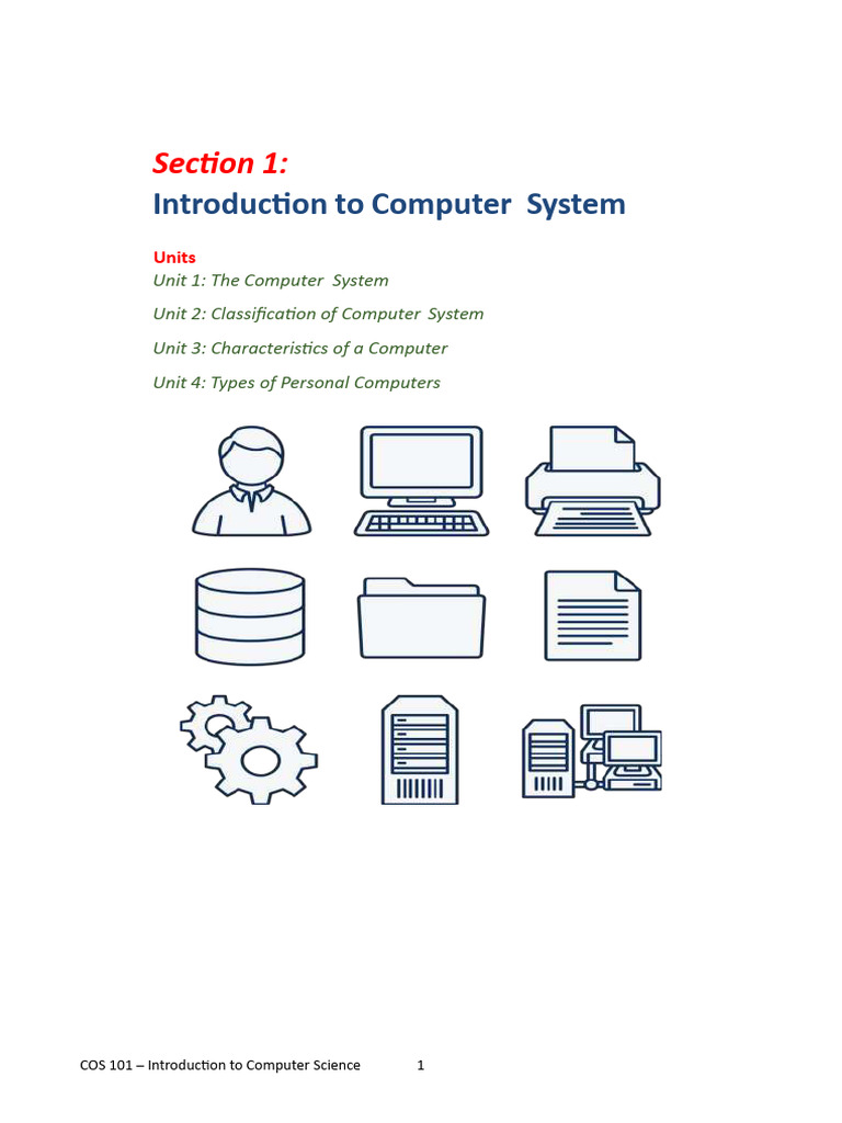 COS 101 - Full Lecture Note | PDF | Computer Network | Computer Data ...