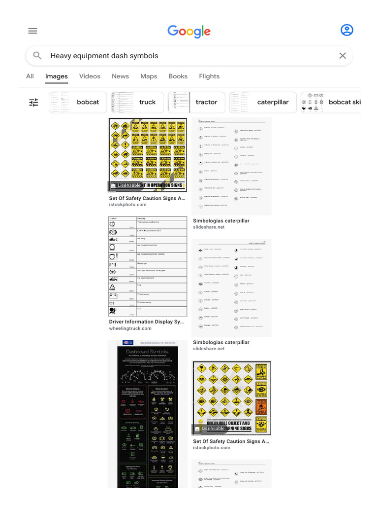 Heavy Equipment Dash Symbols - Google Search 1639370786637 | PDF