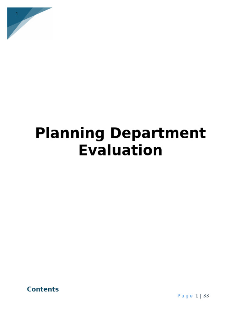Planning Department | PDF | Business