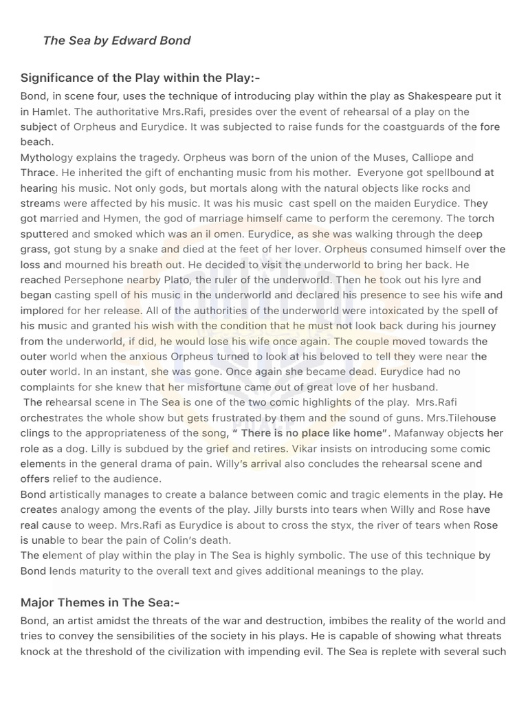 The Sea by Edward Bond_watermark | PDF | Hades