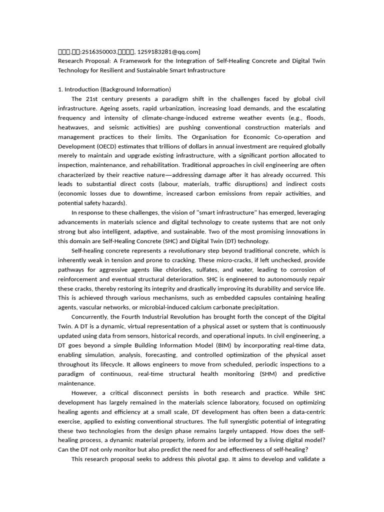A Framework for the Integration of Self-Healing Concrete and Digital ...