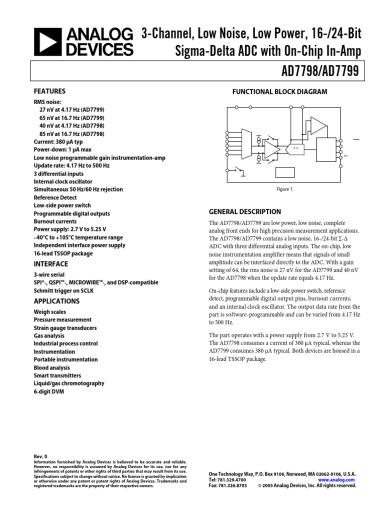 AD7798_7799 | PDF | Analog To Digital Converter | Electronics