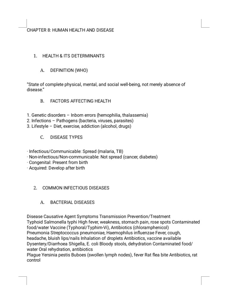 human health and disease | PDF