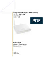 Konfiguracija ZTE ZX V10 W300 Za Uslugu MojaTV Router Mode