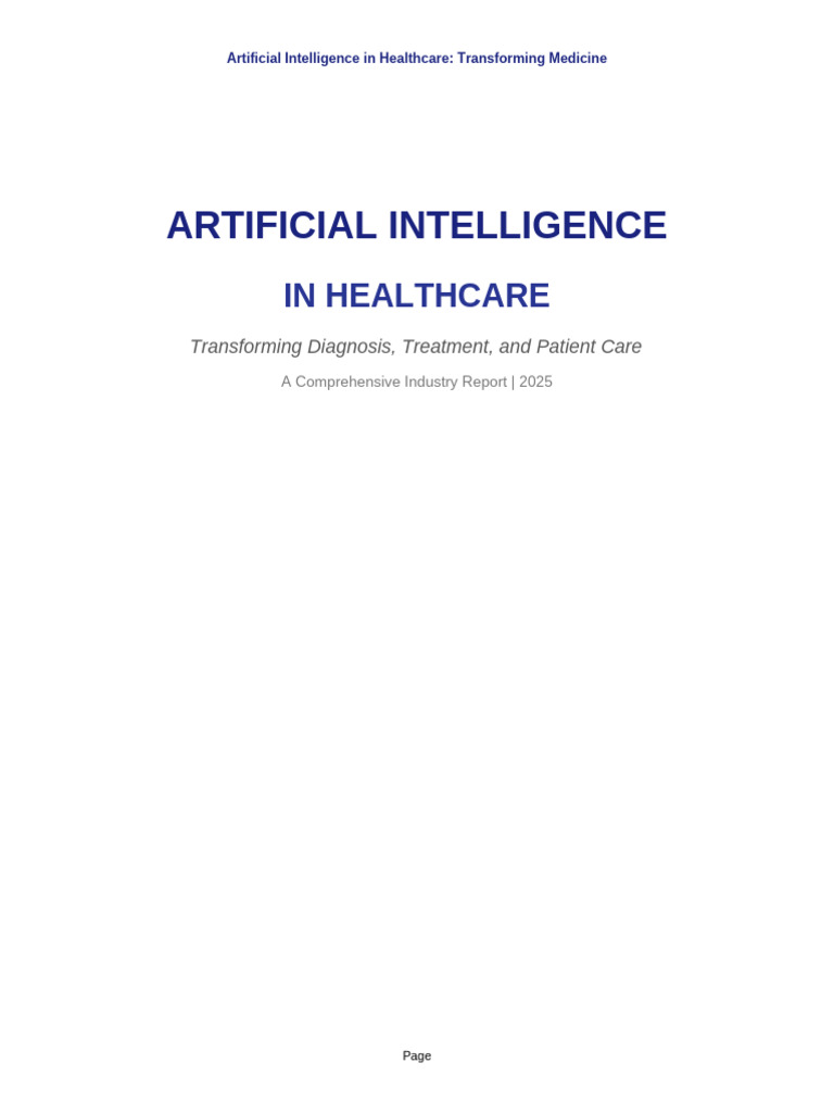 02 AI in Healthcare Report | PDF | Personalized Medicine | Artificial ...