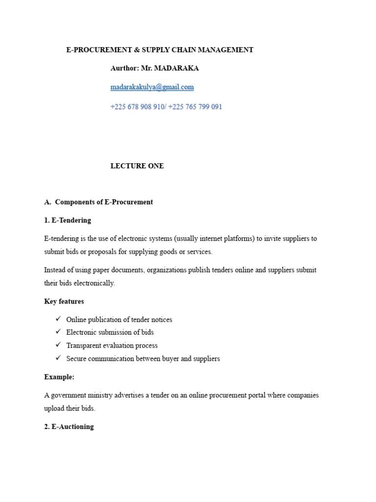 E- PROCUREMENT | PDF | E Commerce | Electronic Business
