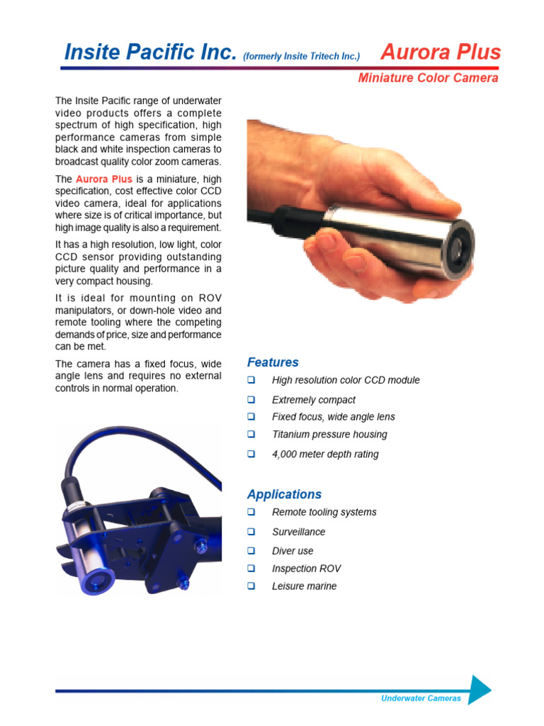 Aurora Plus Datasheet Rev B | PDF | Camera | Image Resolution