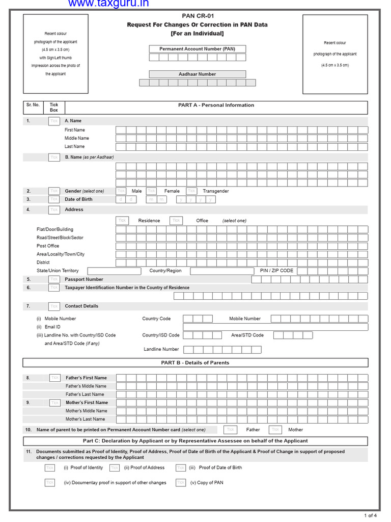 Mandatory PAN Correction Forms Notified | PDF | Access Control