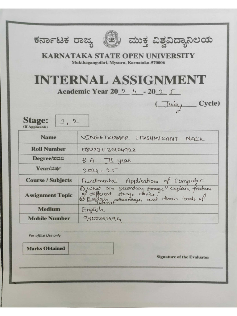 B A 3rd year KSOU | PDF