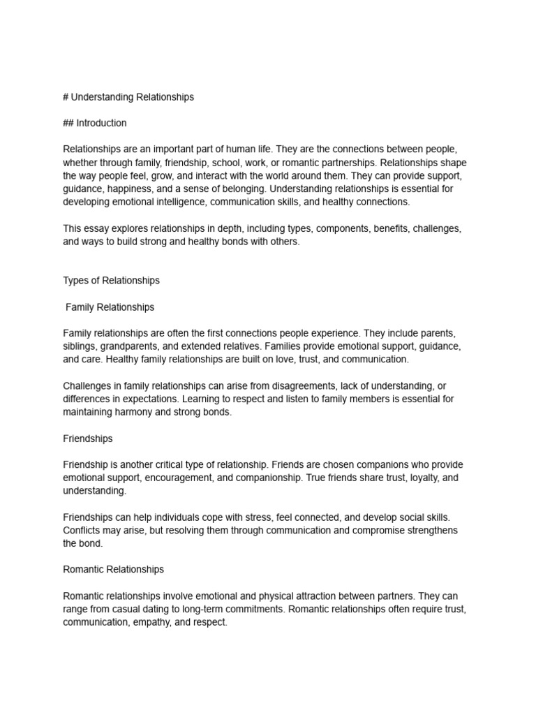 Understanding Relationships | PDF