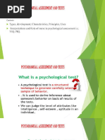 Overview of Adult Psychological Assessments | PDF | Wechsler Adult ...