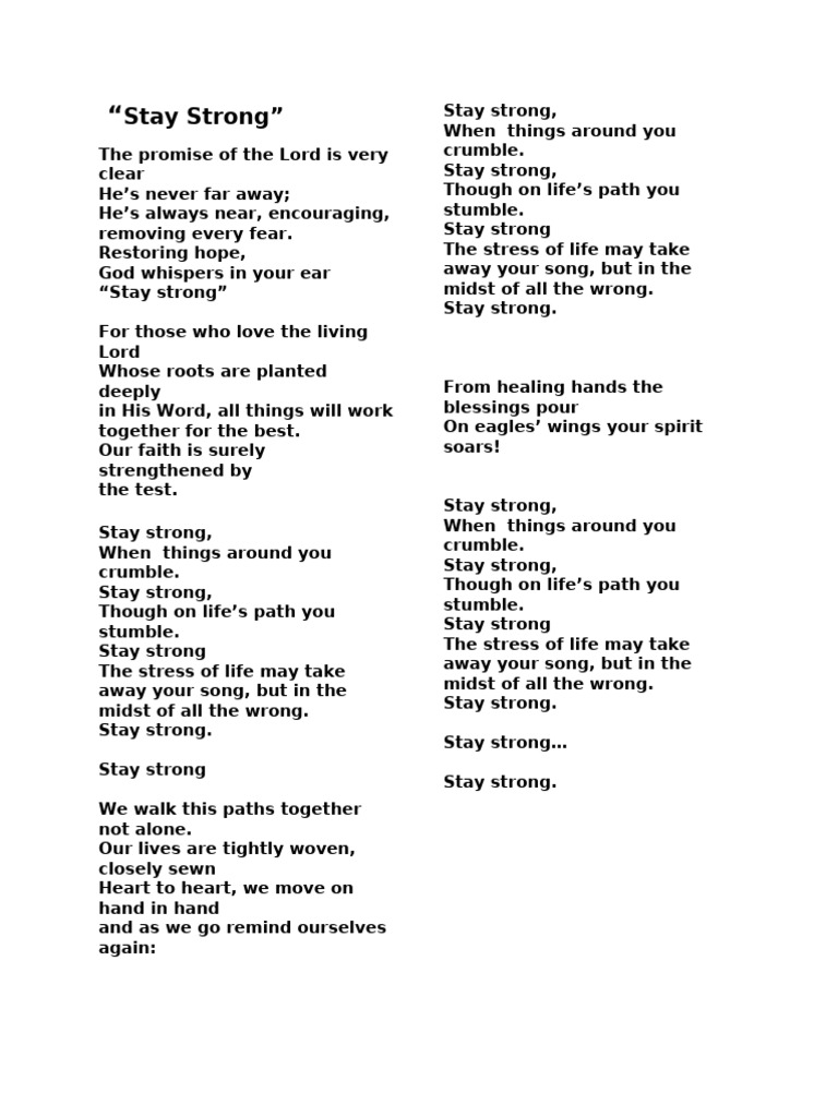 Stay Strong | PDF