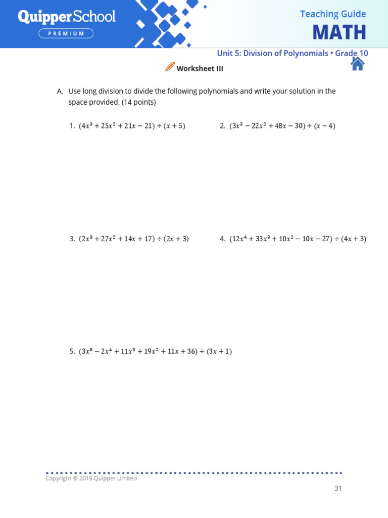 Math 10 Quarter 1-2 Quipper | PDF | Polynomial | Numerical Analysis