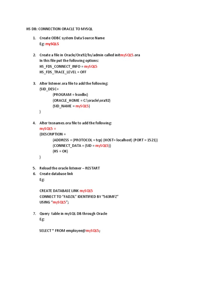 Oracle to MySQL Connection Guide | PDF | Technology & Engineering