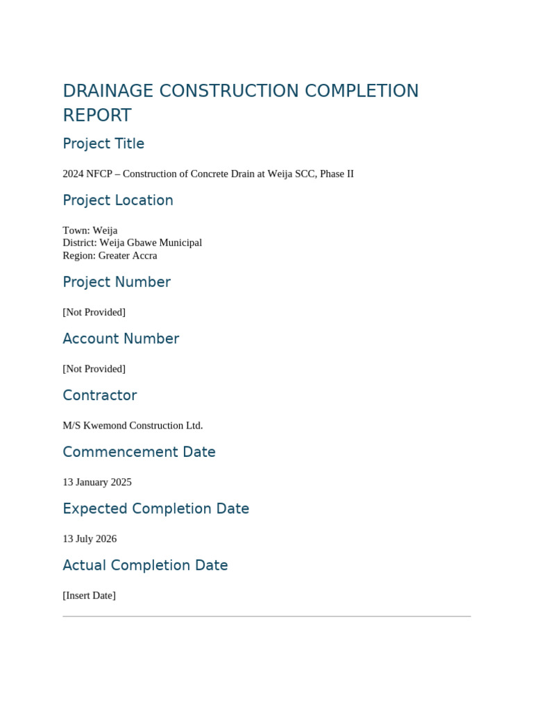 OB Report | PDF | Storm Drain | Concrete