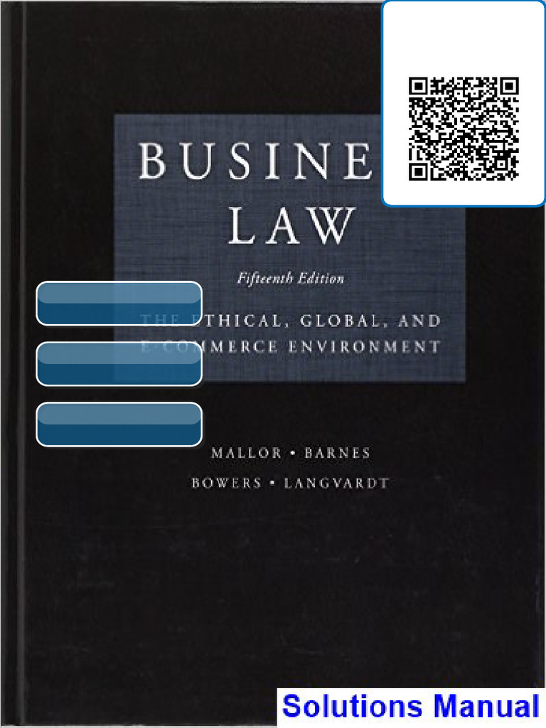 Access the Business Law The Ethical Global and E-Commerce Environment ...