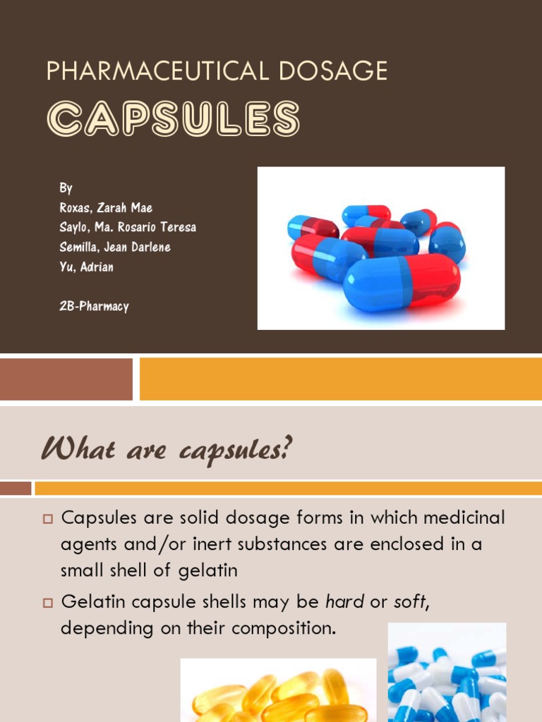 Capsule Formulation and Filling Methods | PDF | Tablet (Pharmacy ...