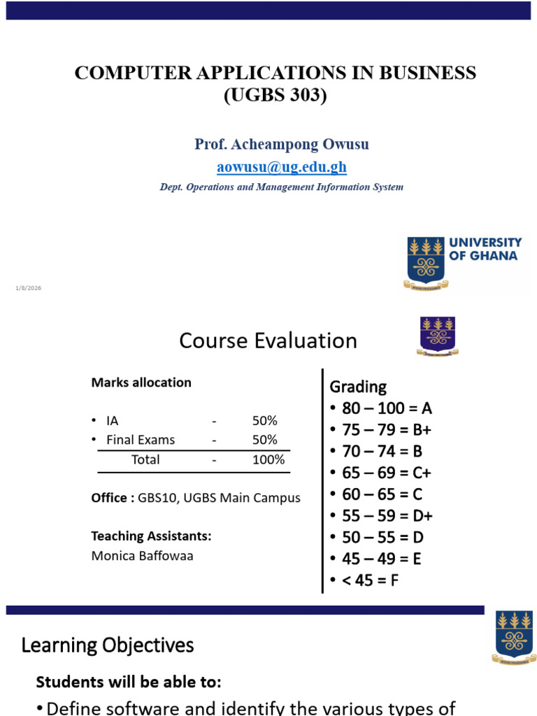 Lecture 1 - Computer Applications_Intro | PDF