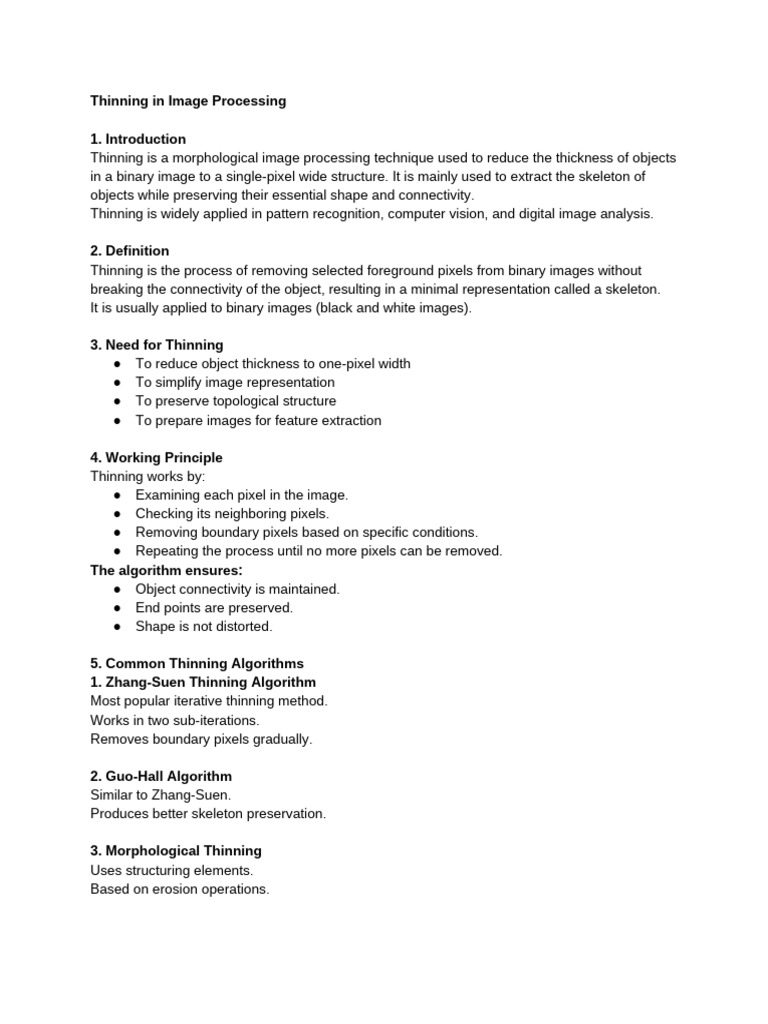 Thinning in Image Processing | PDF | Optical Character Recognition ...