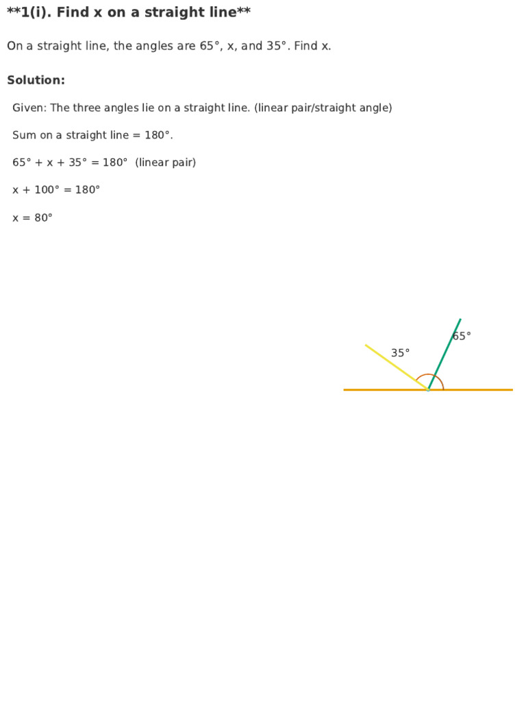 Lines Angles Detailed Solutions | PDF | Angle | Rectangle