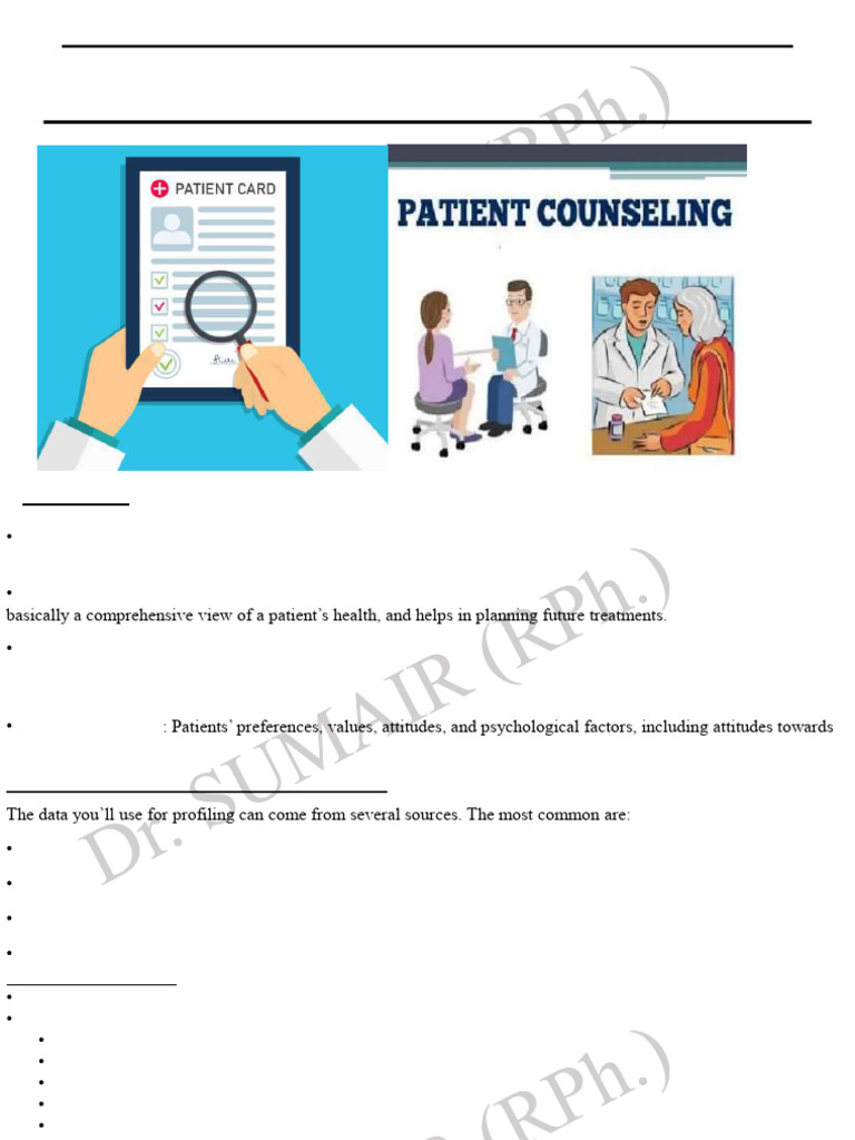 PATIENT PROFILE & PATIENT COUNSELING_compressed | PDF