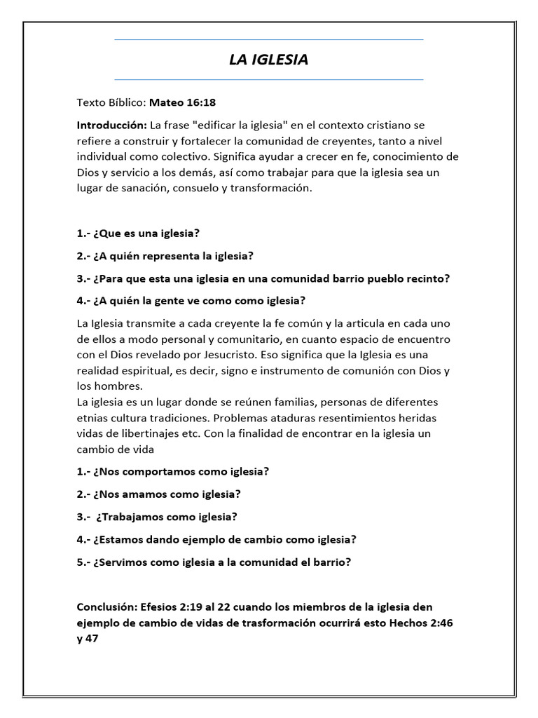 La Iglesia | PDF
