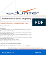Andhra Pradesh Board Geography Sample Papers