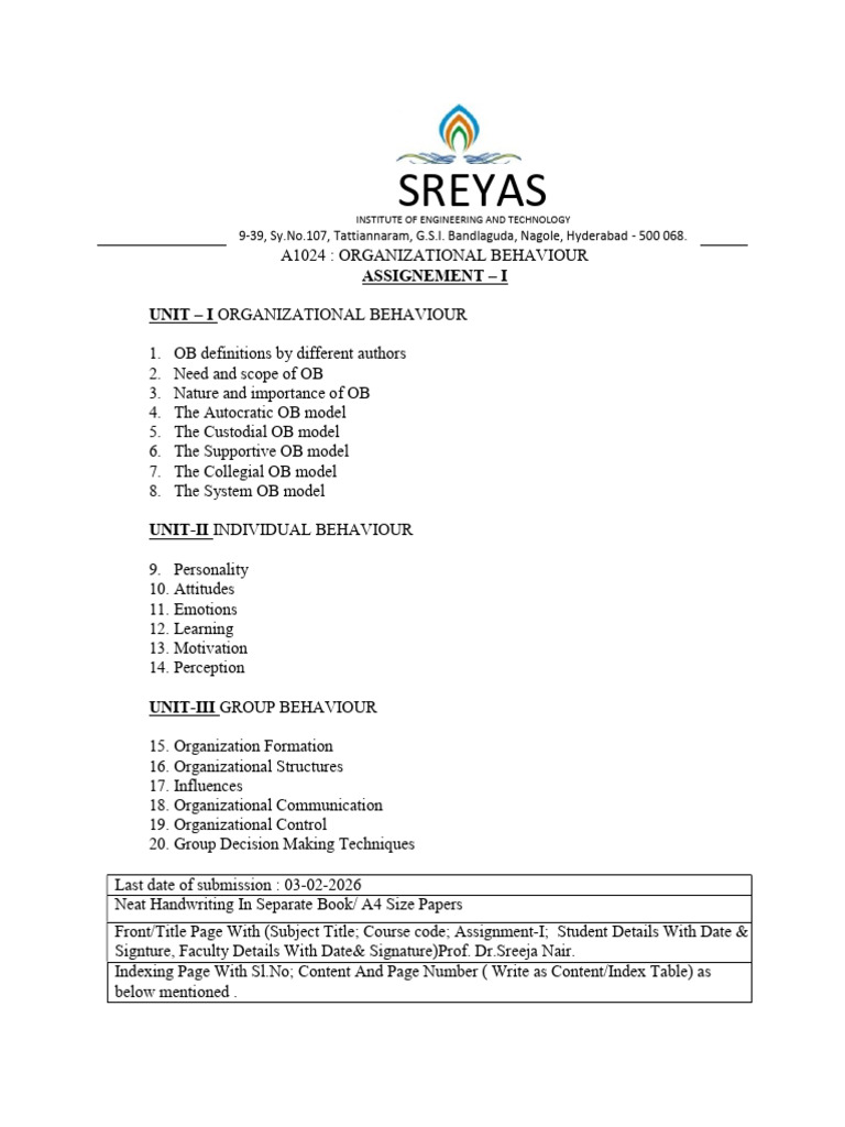 Ob Assignment b 25-26 | PDF