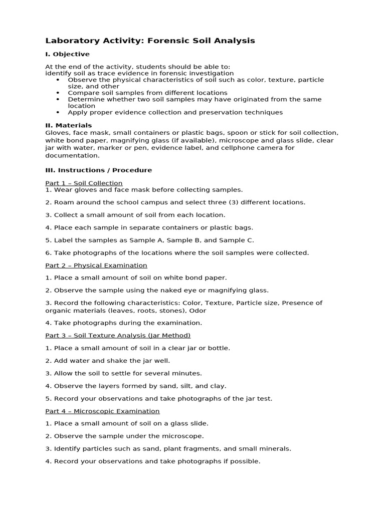Lab Soil Analysis | PDF | Soil | Earth Sciences